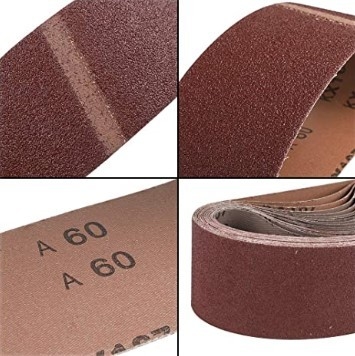 75x533mm Aluminum Oxide Sanding Belts X-Wt Cloth 3 X 21 Sanding Belts