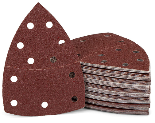 100pcs Triangular Sanding Pads Hook And Loop Sanding Sheet For Wood