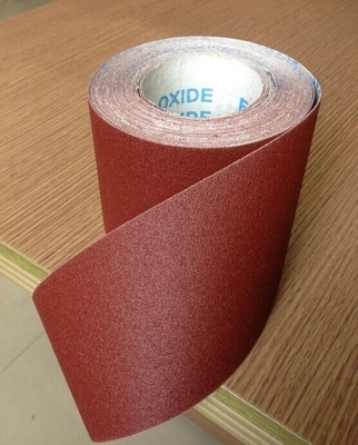 P80 Sanding Cloth Roll 5m 4 Inch Width Aluminum Oxide Flexible Sandpaper Cloth