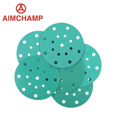Green Film Polyester Substrate Ceramic Sanding Disc Wet Strength For Automotive