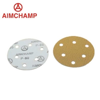 Yellow Sanding Discs Aluminum Oxide Sandpaper 6 Inch 150mm 5inch 125mm