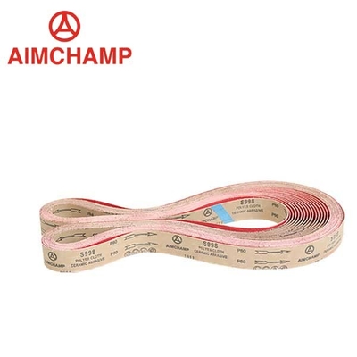 Cool Grinding Ceramic Sanding Belts Polyester Cloth Metalworking