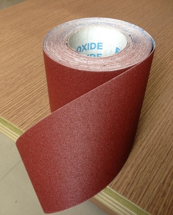 P80 Sanding Cloth Roll 5m 4 Inch Width Aluminum Oxide Flexible Sandpaper Cloth 3