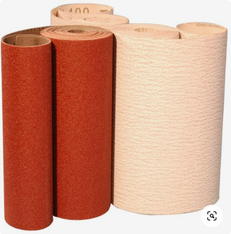 P80 Sanding Cloth Roll 5m 4 Inch Width Aluminum Oxide Flexible Sandpaper Cloth 7