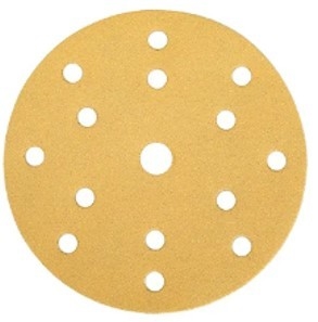 220 Grit 5 In Sanding Discs 8 Hole Yellow Aluminum Oxide Sanding Discs 2