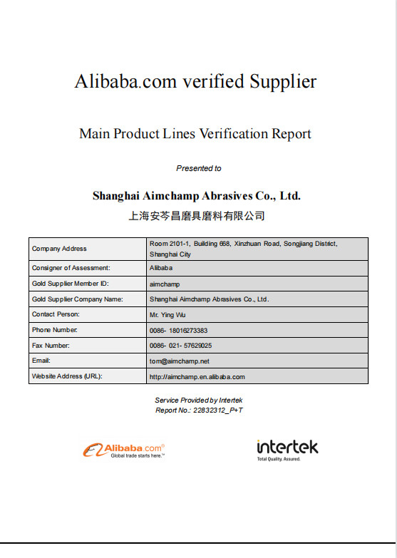 Shanghai Aimchamp Abrasives Co., Ltd. quality control 3