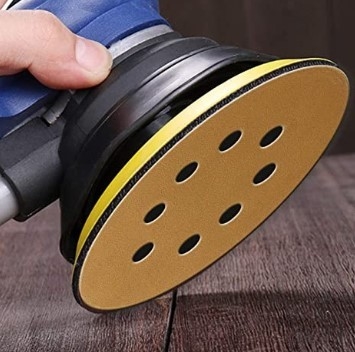 China 5&quot; Gold Sanding Discs 8Hole Hook and Loop Sandpaper Woodworking or Automotive