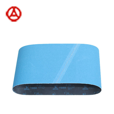 China Zirconia Alumina Ceramic Abrasive Polyester Sanding Belts Cool Grinding Technology
