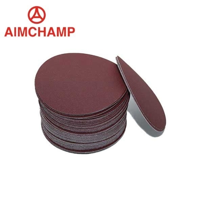 China Orbital Sander Disc Hook And Loop Red Aluminum Oxide Sandpaper Polishing disc